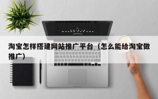 荆门淘宝怎样搭建网站推广平台（怎么能给淘宝做推广）